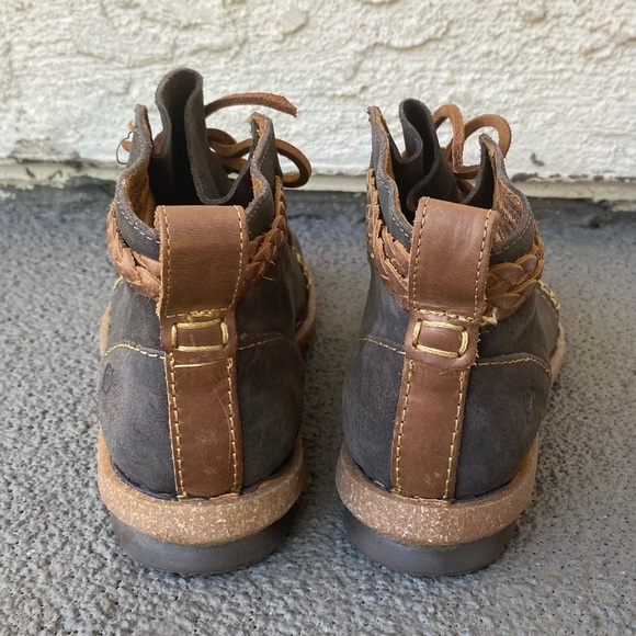Born Temple Rust Suede Leather Ankle Boots Women’s 6 Boho F32529 - Picture 5 of 14